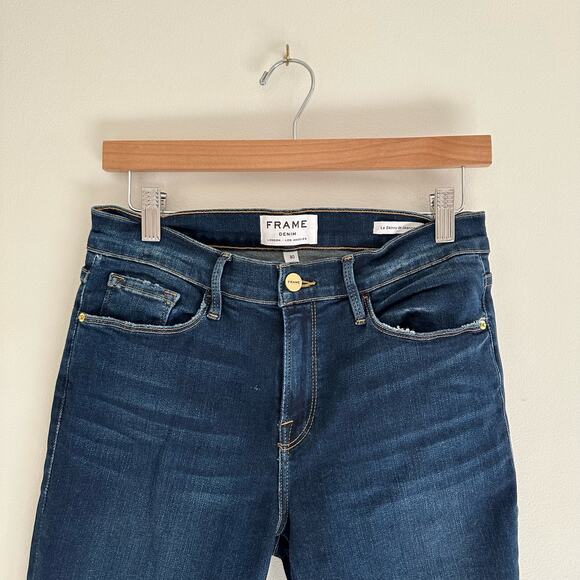 FRAME Le Skinny de Jeanne Jeans Dark Wash 30 - Picture 8 of 11